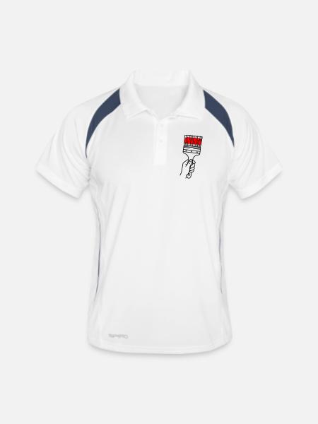 Painter - Men's Polo breathable - white/navy