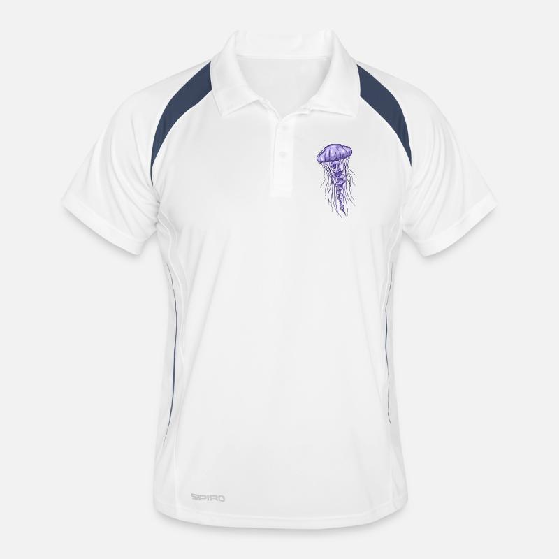 Illustration de méduse violette Polo respirant Homme