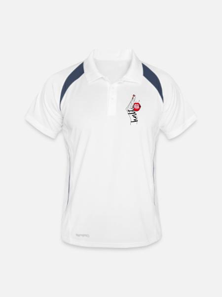 La ferme - Polo respirant Homme - blanc/marine