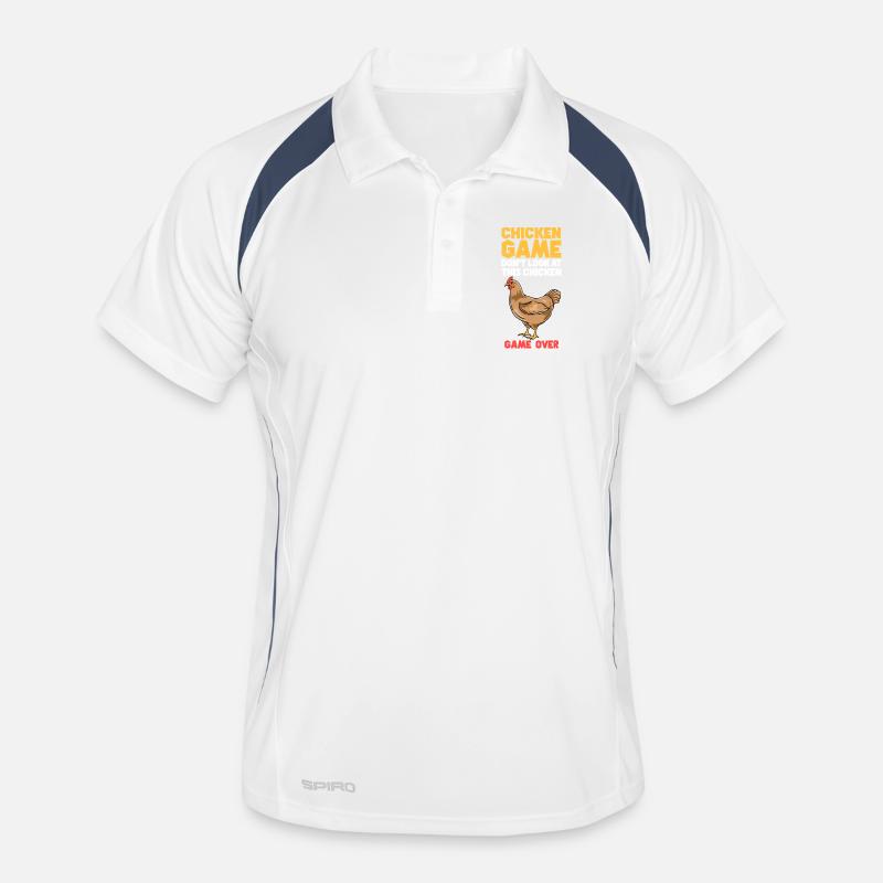 Chicken Game Bold Text Tee Men's Polo breathable