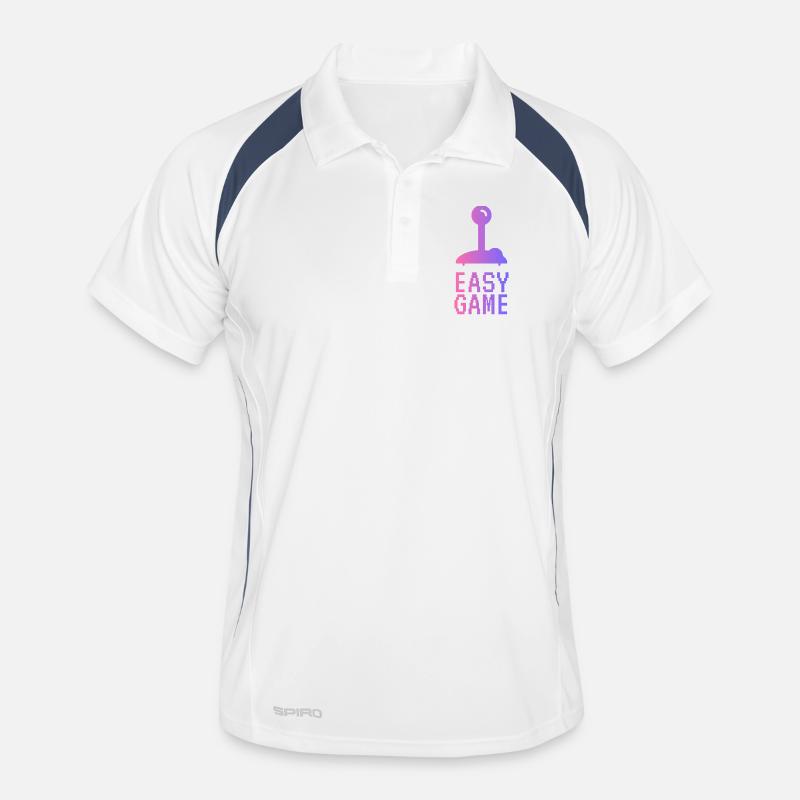 Easy Pixel Gradient Game - Men's Polo breathable - white/navy