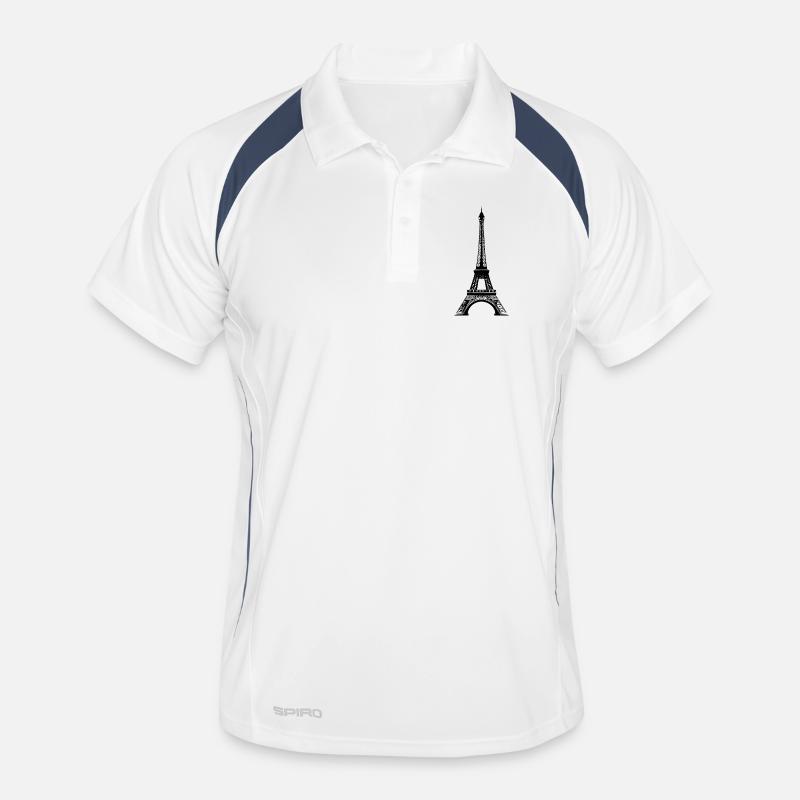 Eiffelturm Männer Polo atmungsaktiv