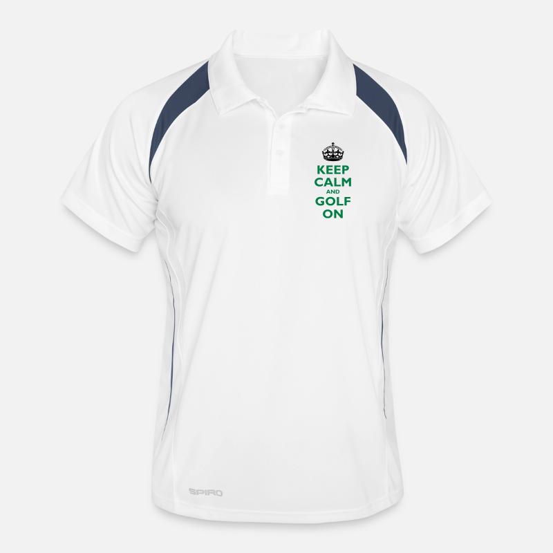 Keep calm and golf on Männer Polo atmungsaktiv