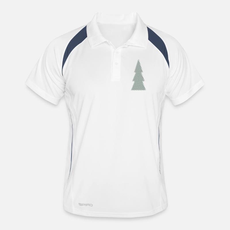 Weihnachtsbaum Pixeldesign tanne Männer Polo atmungsaktiv