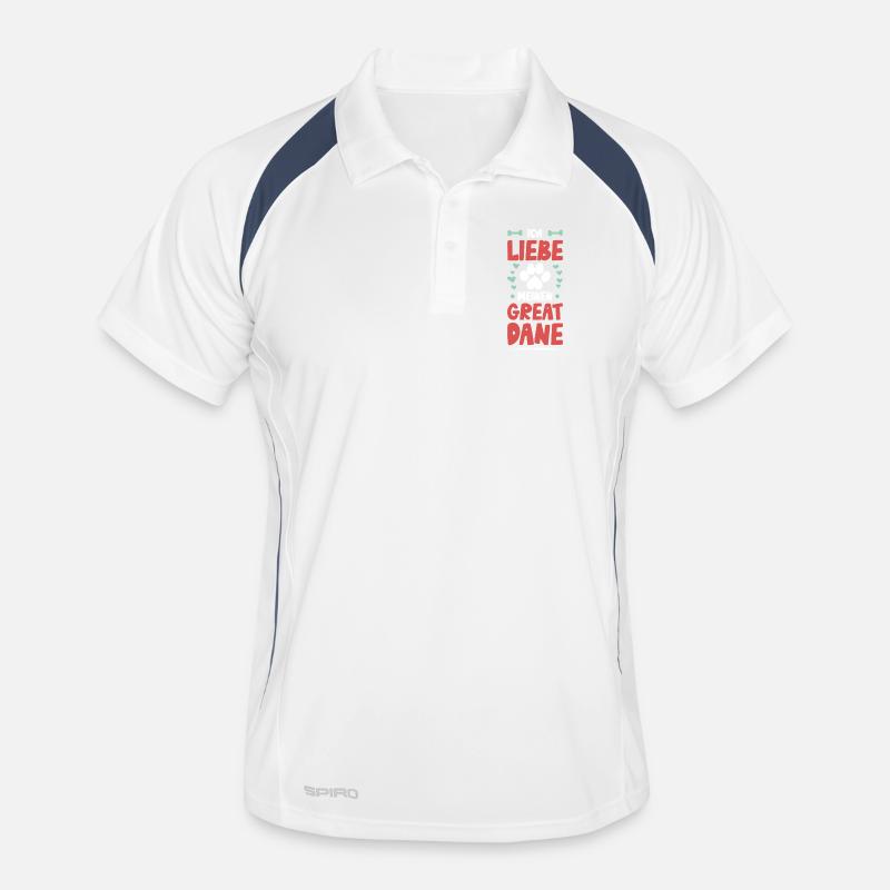 Ich liebe meinen Great Dane Männer Polo atmungsaktiv