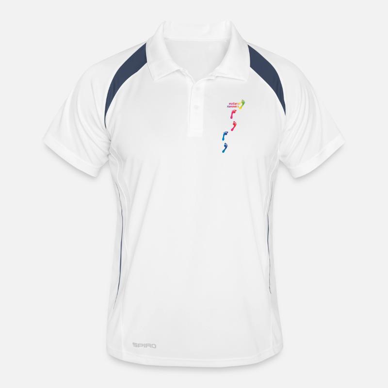 Rainbow Footprints - go barefoot through life Men's Polo breathable
