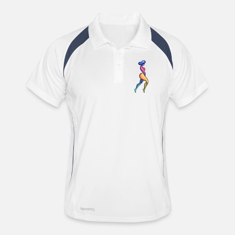 Féminité abstraite colorée Polo respirant Homme