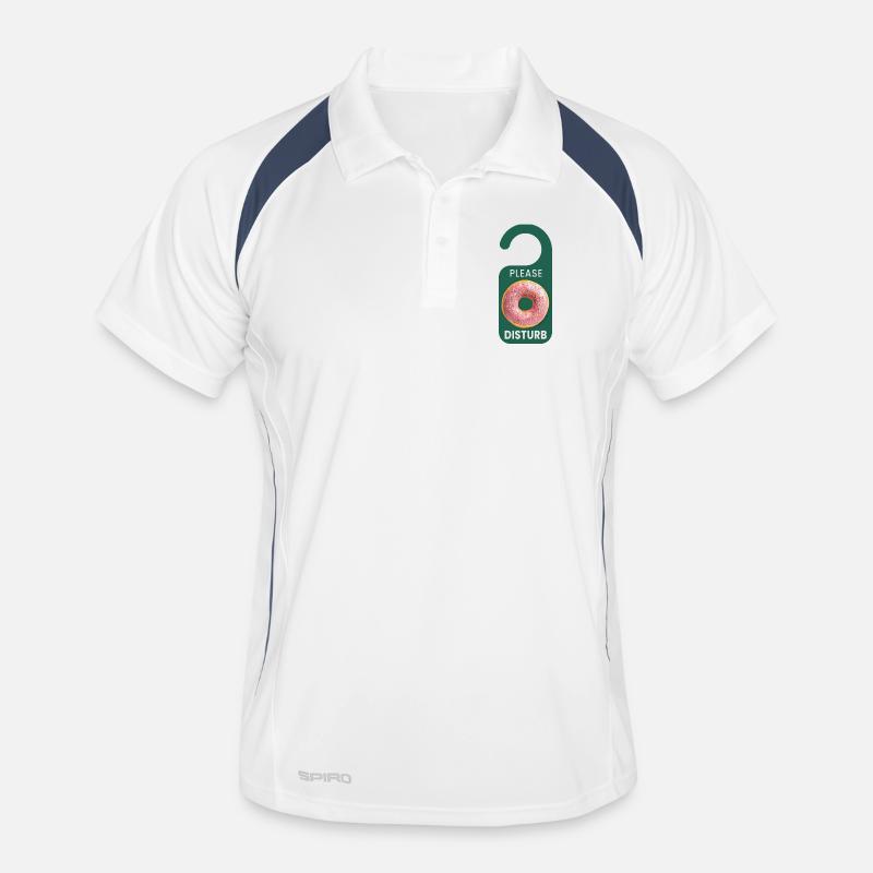 Please Donut Disturb Lustiger Donut Spruch Männer Polo atmungsaktiv
