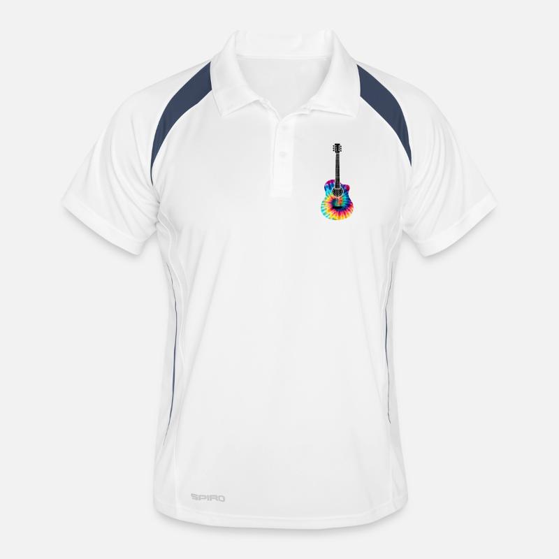 Mehrfarbiges Batik-Gitarrendesign Männer Polo atmungsaktiv