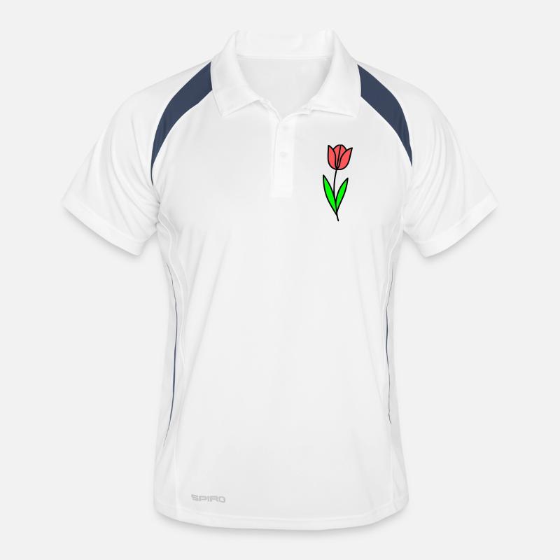 Tulip Flower Blossom Comic Men's Polo breathable
