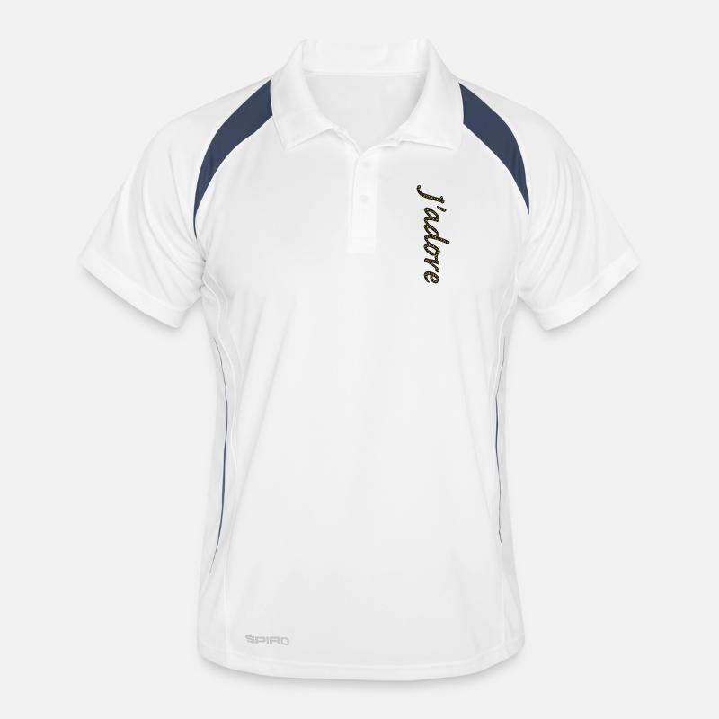 Traînée d'étoiles dorées cursive Polo respirant Homme