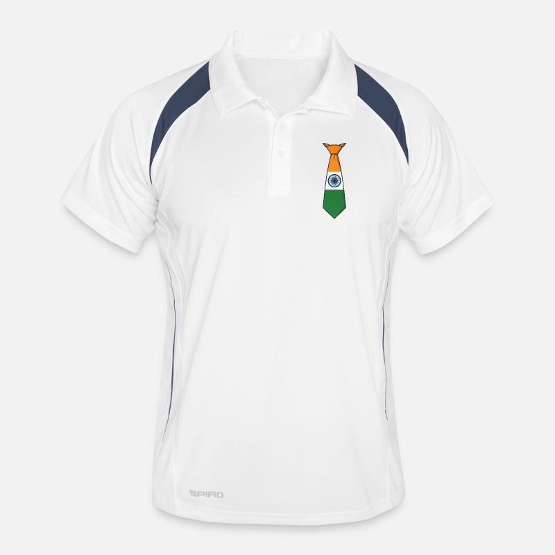 India Tie – Flaggendesign Männer Polo atmungsaktiv