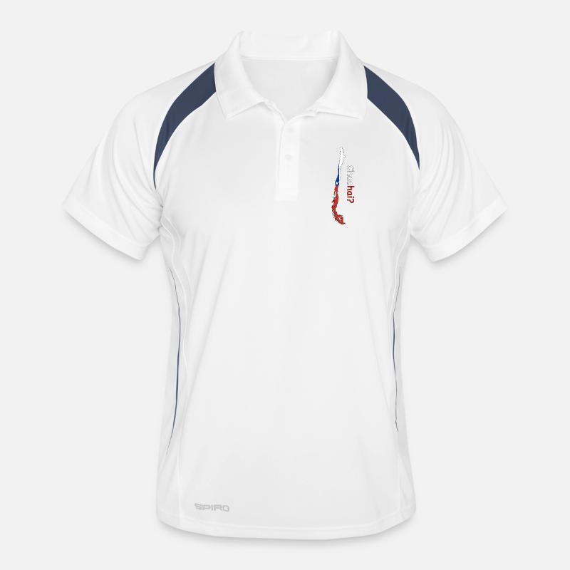 Drapeau Chili Silhouette Polo respirant Homme
