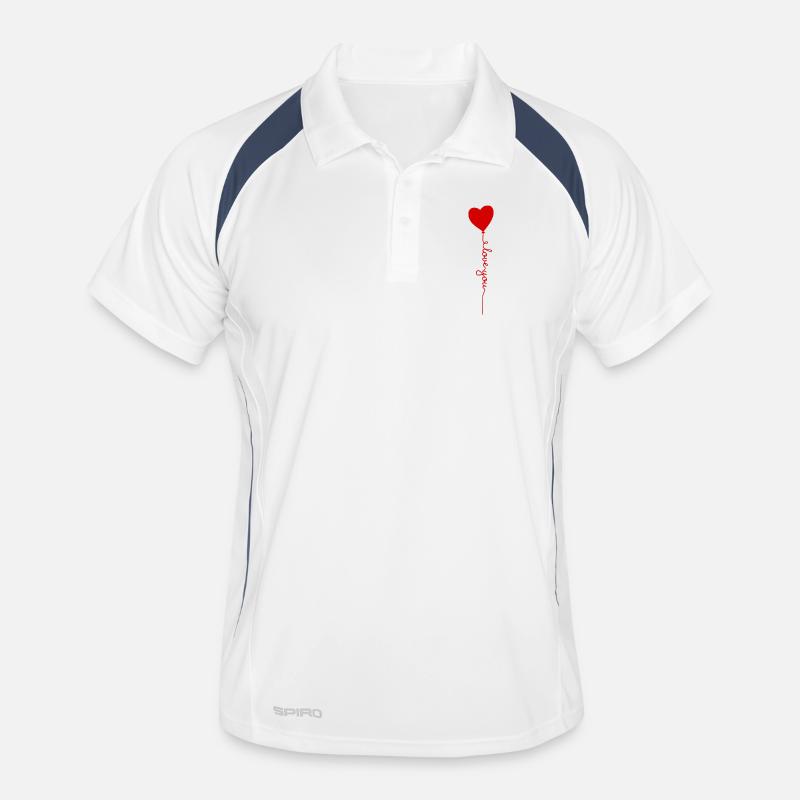 Ballon coeur avec script d’amour Polo respirant Homme
