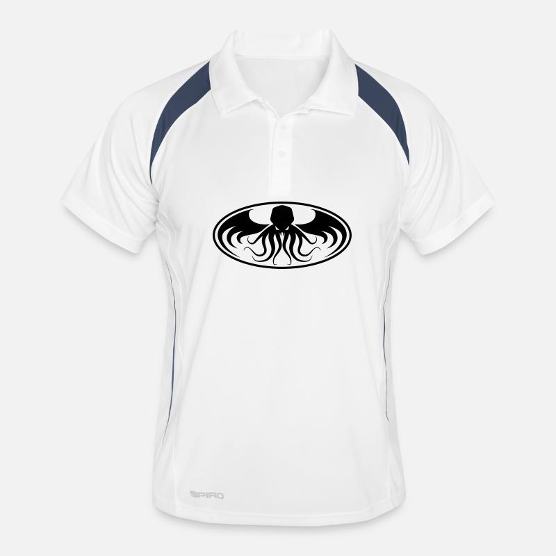 Cthulhu Dark Emblem Parodie Männer Polo atmungsaktiv