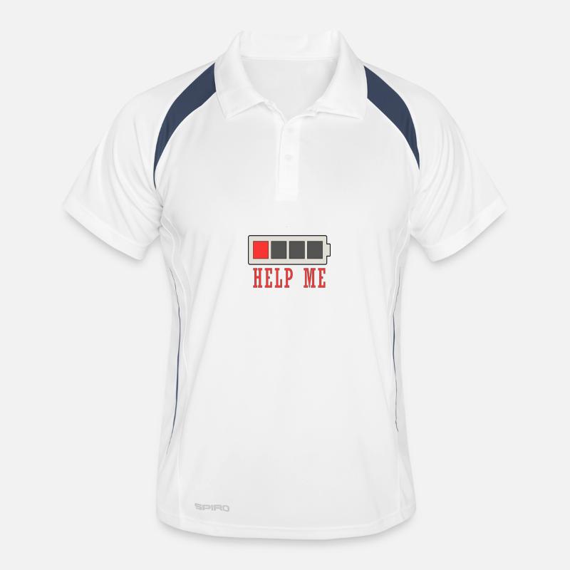 Aide Moi Batterie Faible Polo respirant Homme