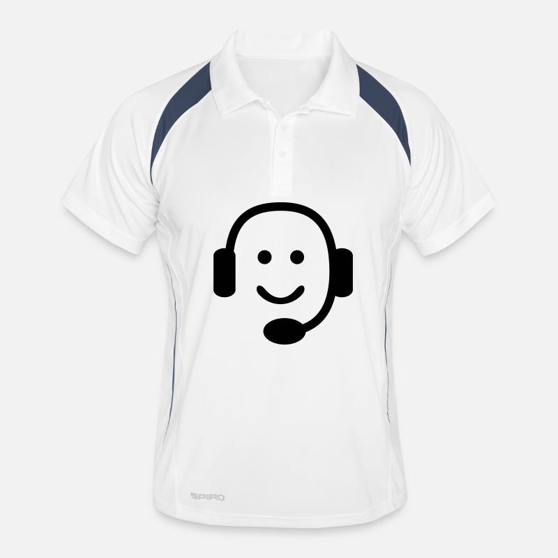 nerd - Men's Polo breathable - white/navy
