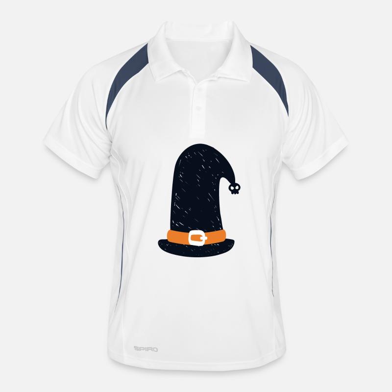 witch hat - Men's Polo breathable - white/navy