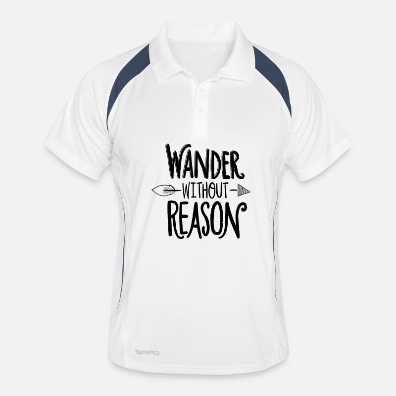 wander without reason - Men's Polo breathable - white/navy