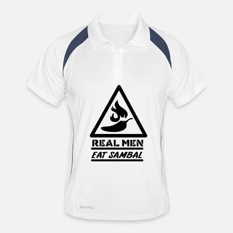 Les vrais hommes mangent le sambal Polo respirant Homme
