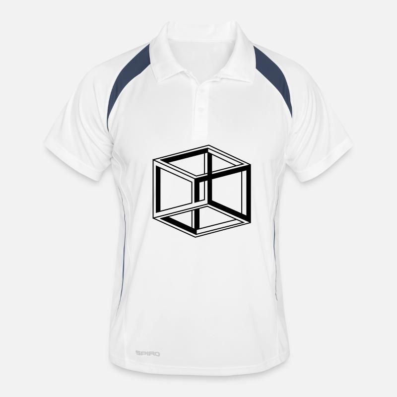 kubus cube escher Männer Polo atmungsaktiv