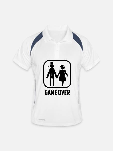 stag hen night bachelor party - Men's Polo breathable - white/navy - Front