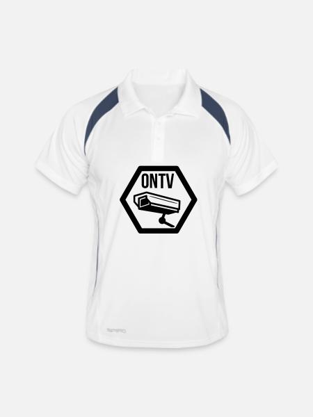 Graffiti - Polo respirant Homme - blanc/marine