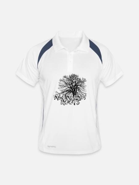 Albanian roots - Men's Polo breathable - white/navy - Front