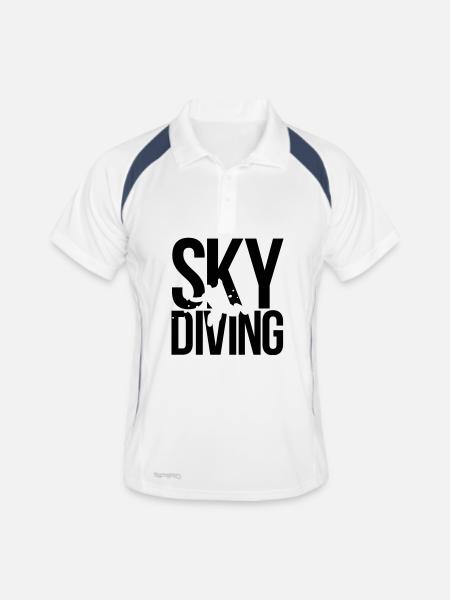 skydiving - Men's Polo breathable - white/navy