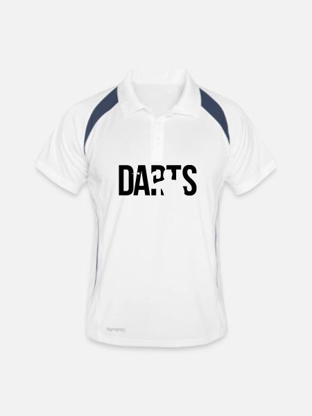 darts - Men's Polo breathable - white/navy