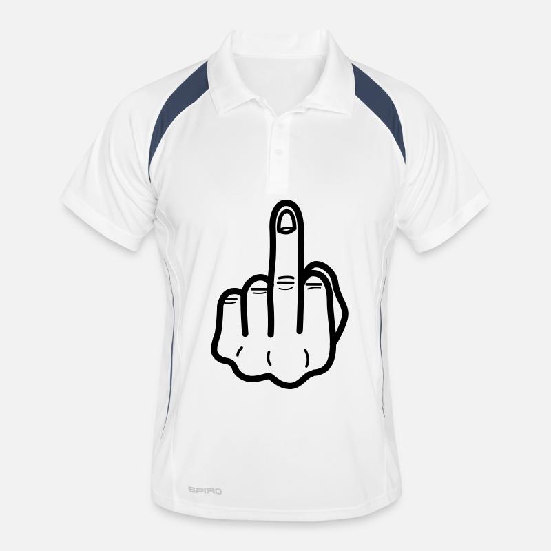middlefinger Mittelfinger Männer Polo atmungsaktiv