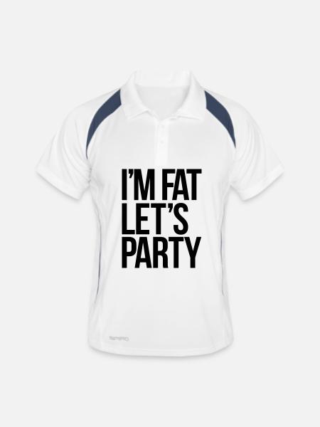 party - Men's Polo breathable - white/navy - Front
