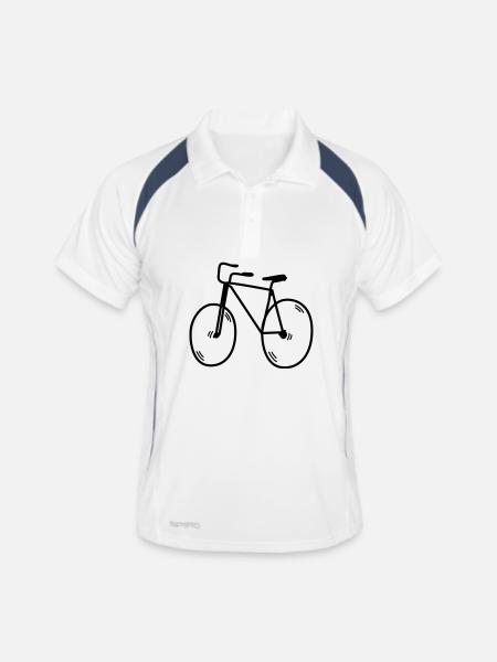 cycling - Men's Polo breathable - white/navy