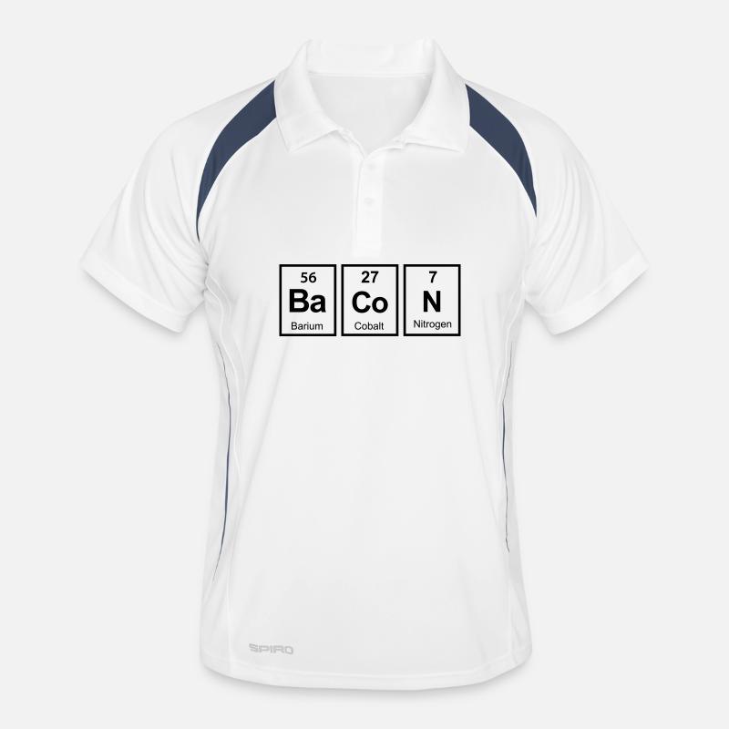 bacon - Men's Polo breathable - white/navy