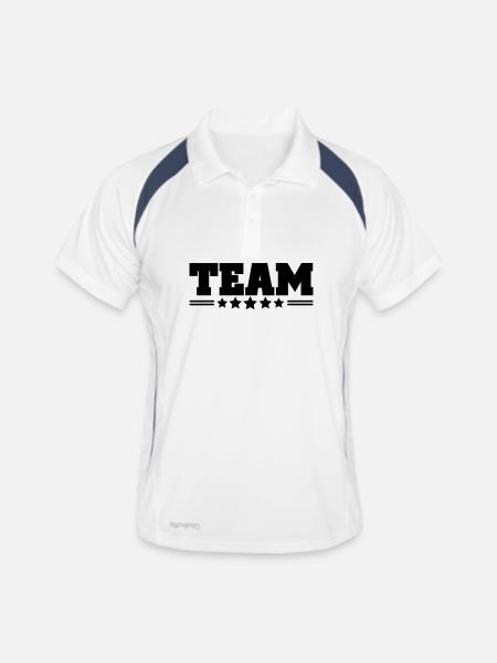 team - Polo respirant Homme - blanc/marine