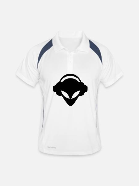 dj - Men's Polo breathable - white/navy