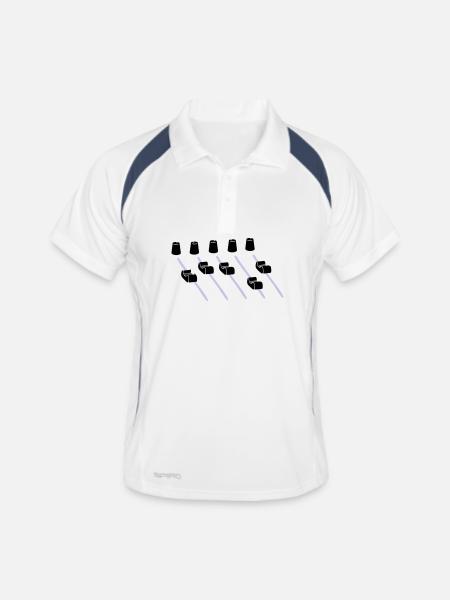 music mixer - Men's Polo breathable - white/navy - Front