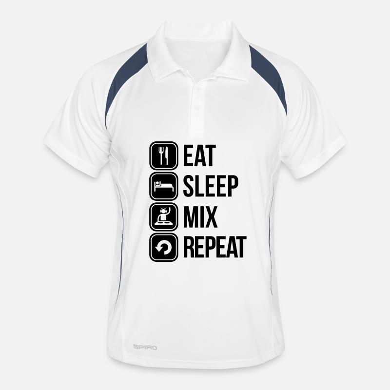 eat sleep mix repeat Polo respirant Homme