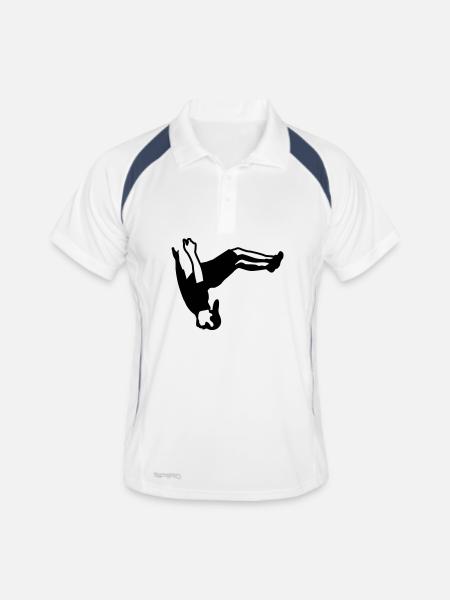 free running - Men's Polo breathable - white/navy - Front