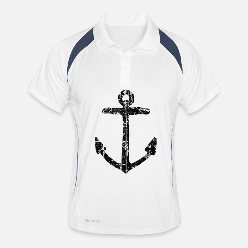 Ancre (Noire) Polo respirant Homme