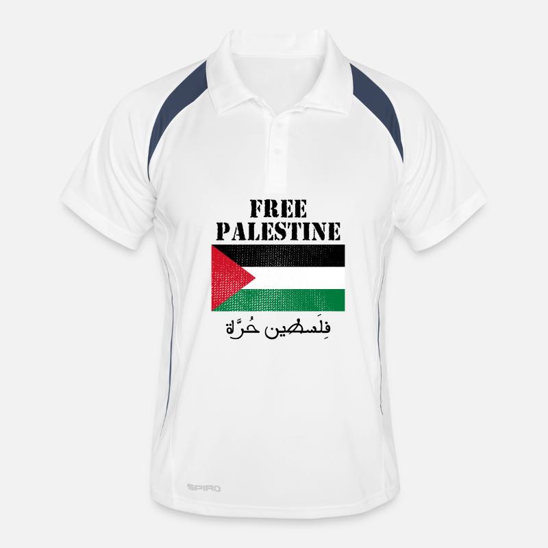 Free Palestine Flag Men's Polo breathable