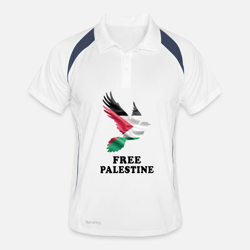 Colombe Palestine libre Polo respirant Homme