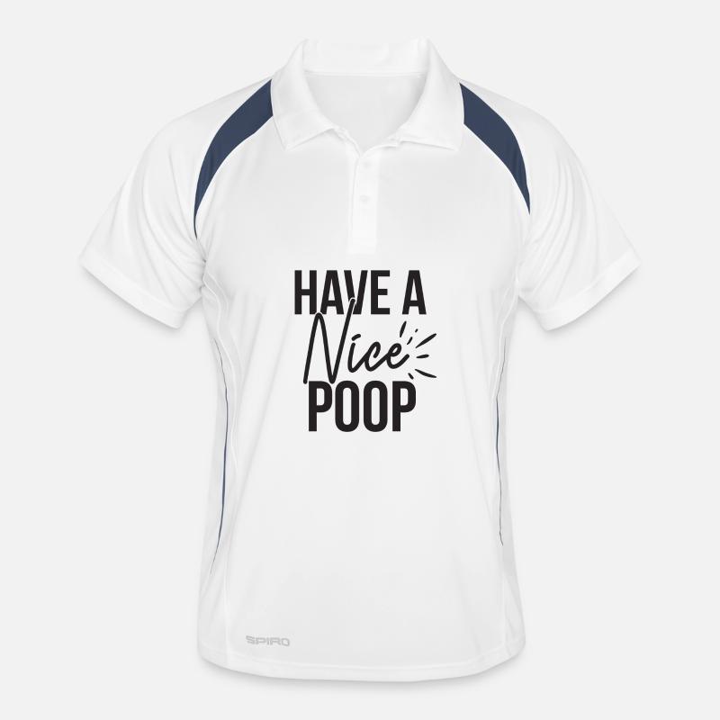 Faites une belle phrase de caca drôle Polo respirant Homme