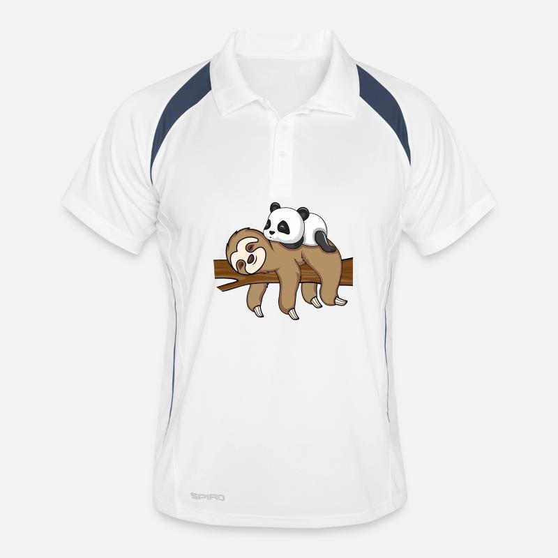 Sloth And Panda Süßes Tier Design Männer Polo atmungsaktiv