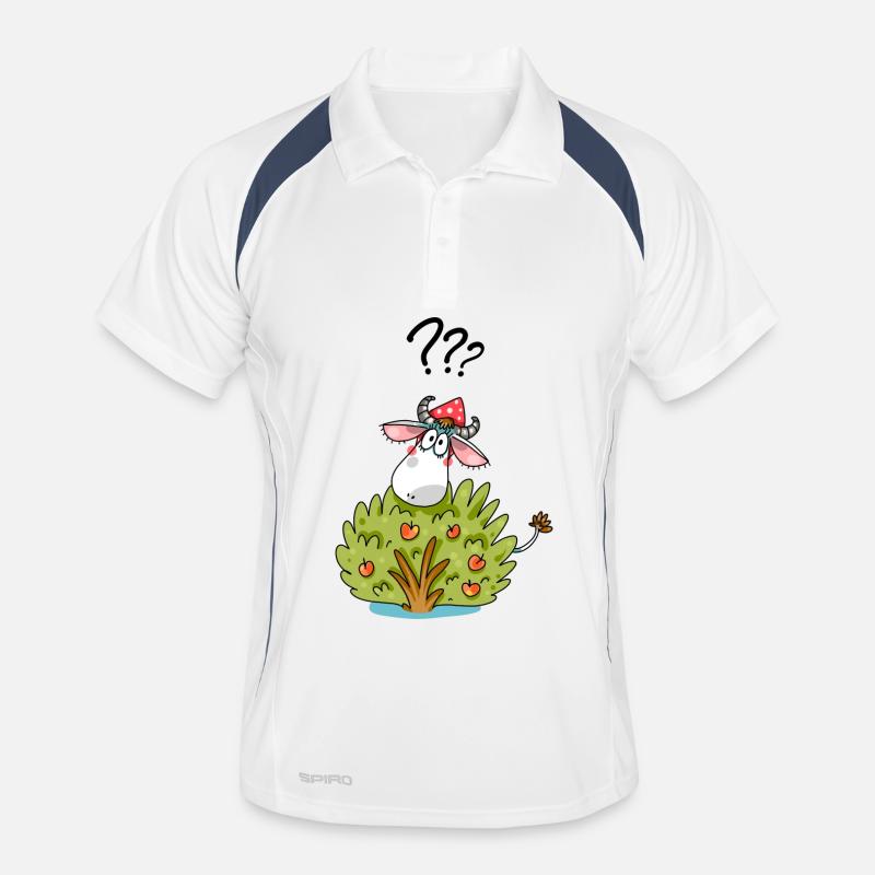 Vache au buisson : design drôle d’animal Polo respirant Homme