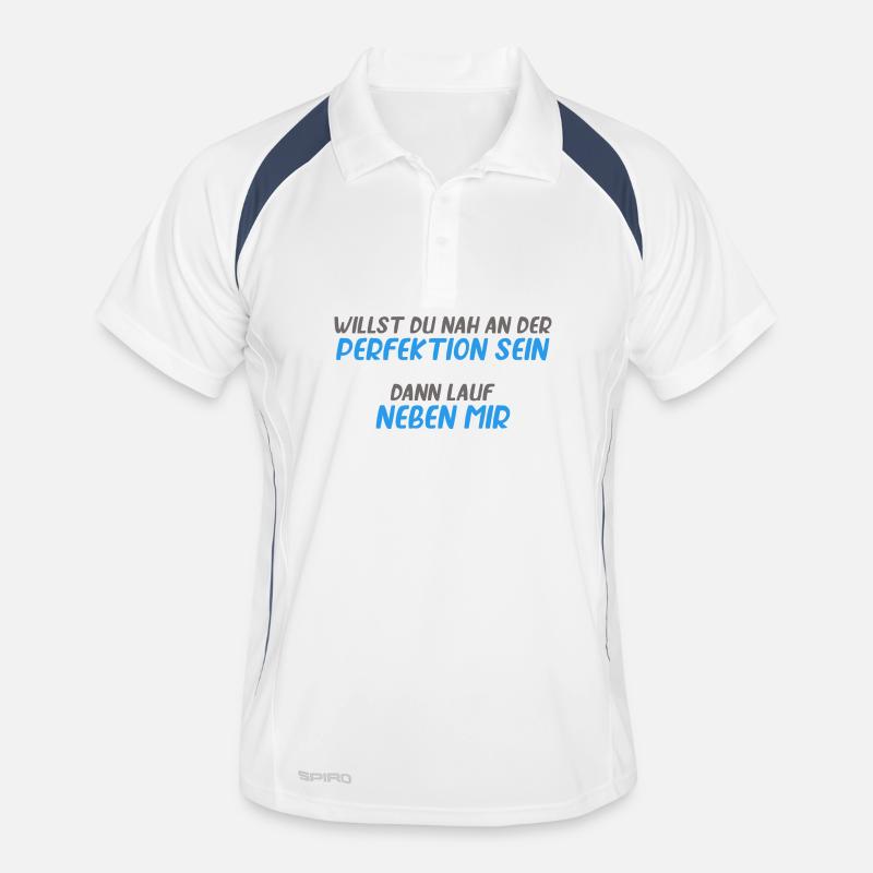 Nah an Perfektion Dann Lauf Motivation Shirt Männer Polo atmungsaktiv