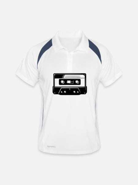 cassette - Polo respirant Homme - blanc/marine - Devant