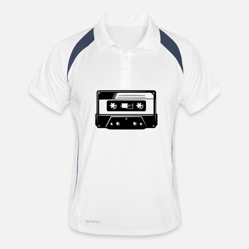 cassette - Men's Polo breathable - white/navy