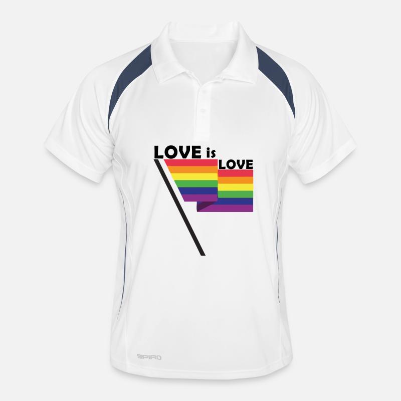 love is love flag Männer Polo atmungsaktiv