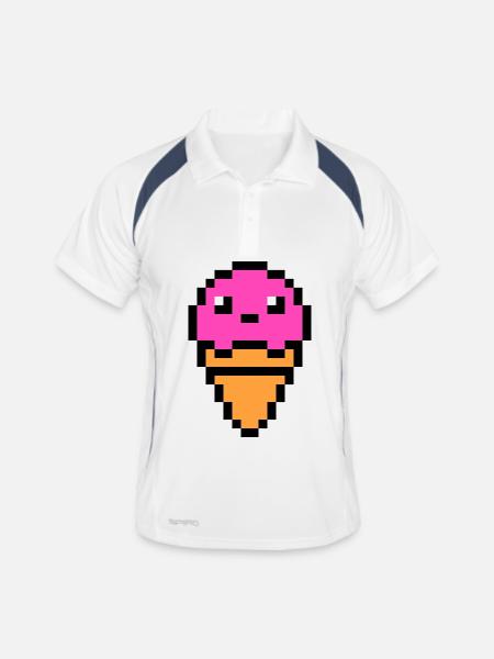 glace - Polo respirant Homme - blanc/marine